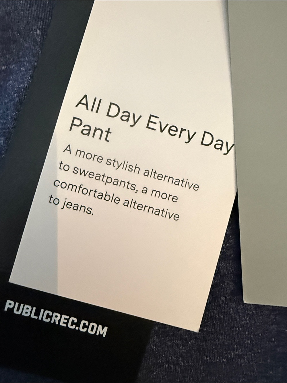 Public Rec Men's All Day Every Day Navy Performance Drawstring Joggers, 34/36 - Picture 3 of 5